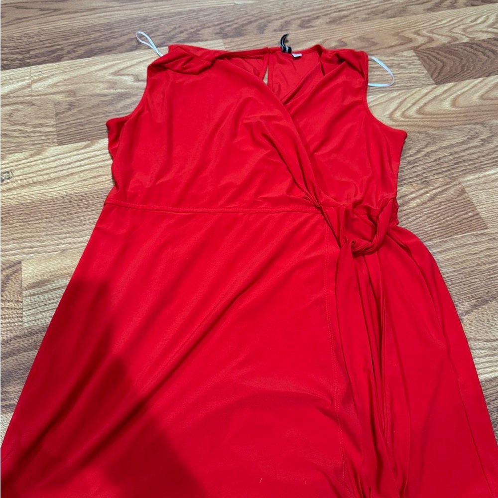 Emma & Michele Vibrant Red Asymmetrical romper
